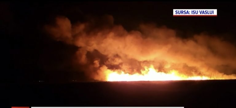 Incendiu puternic în județul Vaslui